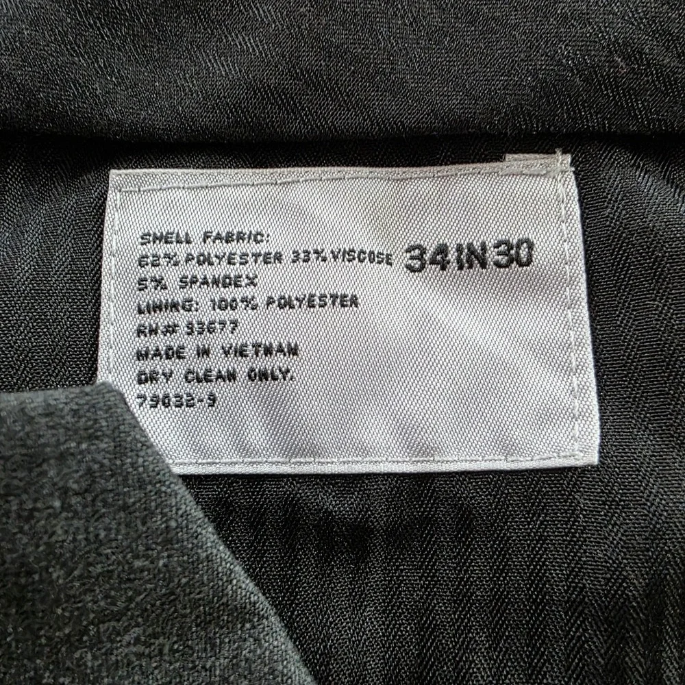 J.Ferrar Slim Fit Dress Pants Mens 34x30 Charcoal Gray Stretch Flat Front Trouse